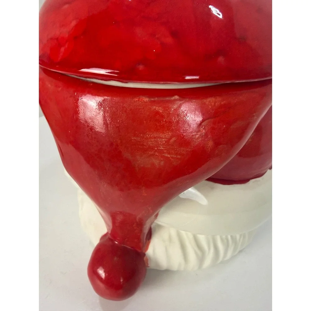 Vtg 50s Jamar Mallory Ceramic Studio Santa Claus Large Cookie Jar MCM Inscribed